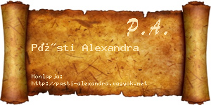 Pásti Alexandra névjegykártya