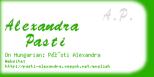 alexandra pasti business card